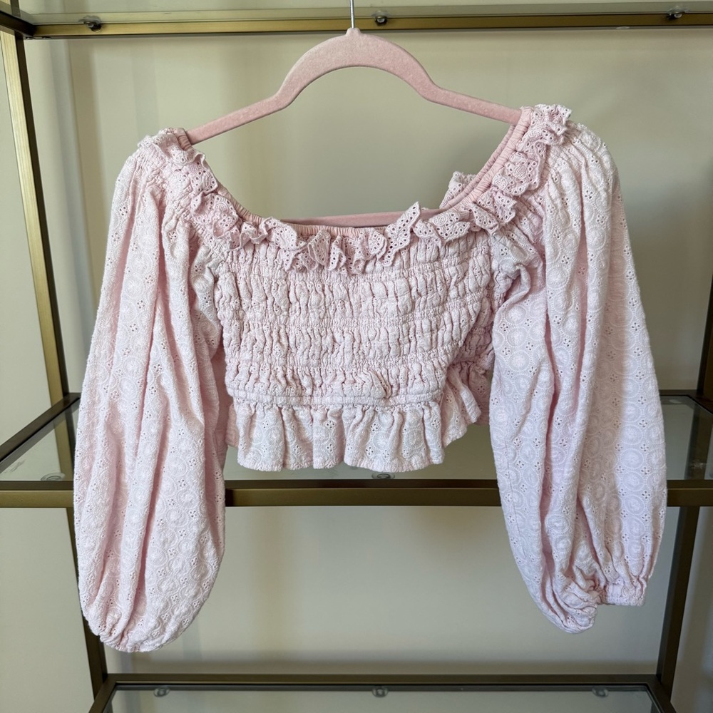 Majorelle Pink Cropped Top Size S